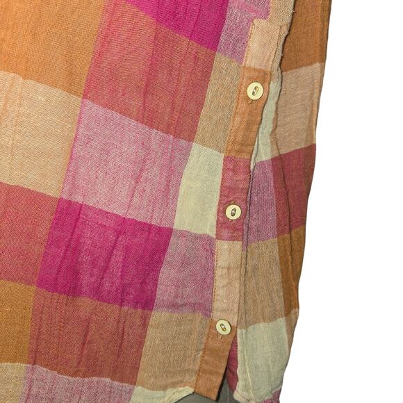 Isabella Sinclair Womens Large Top patchwork Plaid Colorful Boho Chic Casual - Picture 4 of 10